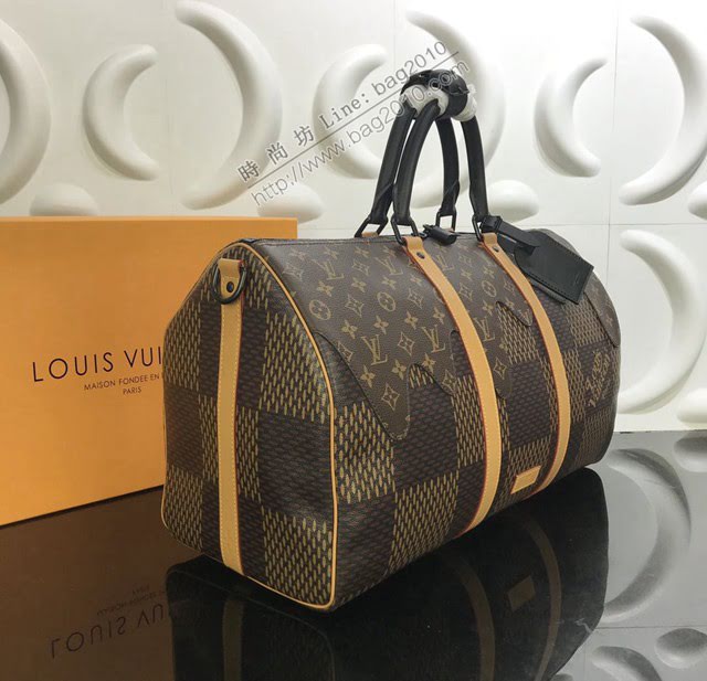 路易威登LV旅行包 N40360 Keepall Bandoulière50旅行袋 lv新款男士旅行箱包  ydh3807